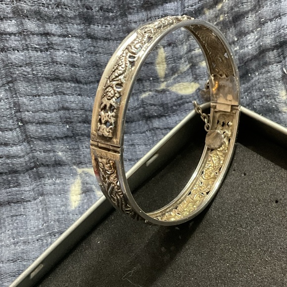 Fine luxurious 95% to 100% purest of antique silver bracelet. Genuine 1950s-60s - Picture 5 of 5